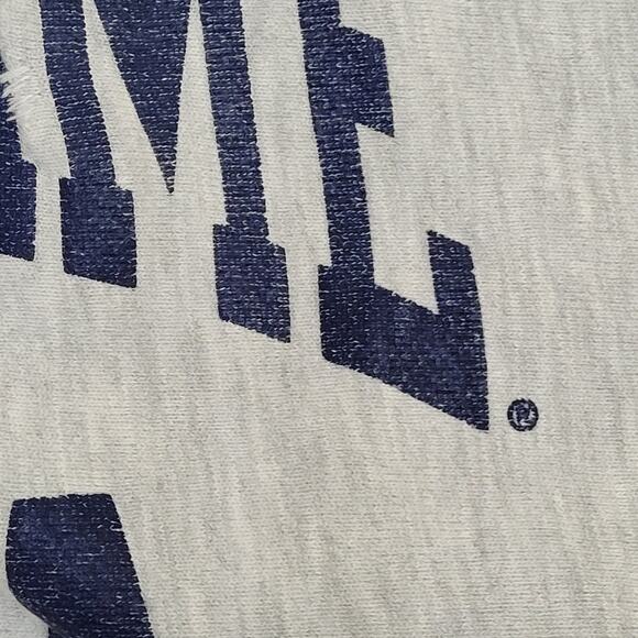 Vintage 90s Notre-Dame MBA Sweatshirt Medium 20x27 Gray USA - Picture 8 of 11